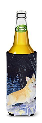 Caroline&#39;s Treasures Ss8353Muk Starry Night Corgi Ultra Beverage Insulators For Slim Cans, Slim Can, Multicolor