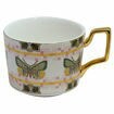 Butterfly Design Ceramic Coffee Cup With Saucer Pink - 350ml
