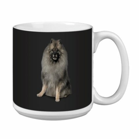 Tree Free Greetings XM29073 I Heart Keeshonds Artful Jumbo Mug, 20-Ounce, Grey