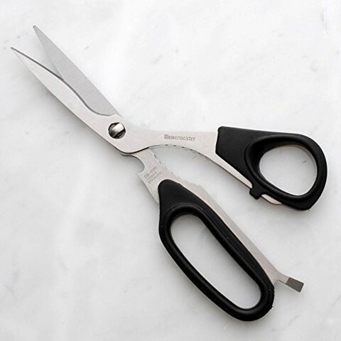 Messermeister Take-Apart Stainless Steel Utility Kitchen Shears, 8.5-Inch, Black