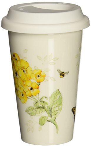 Lenox Butterfly Meadow Thermal Travel Mug -10 Oz, White -