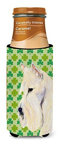 Caroline&#39;s Treasures Ss4461Muk Scottish Terrier St. Patrick&#39;s Day Shamrock Portrait Ultra Beverage Insulators For Slim Cans, Slim Can, Multicolor