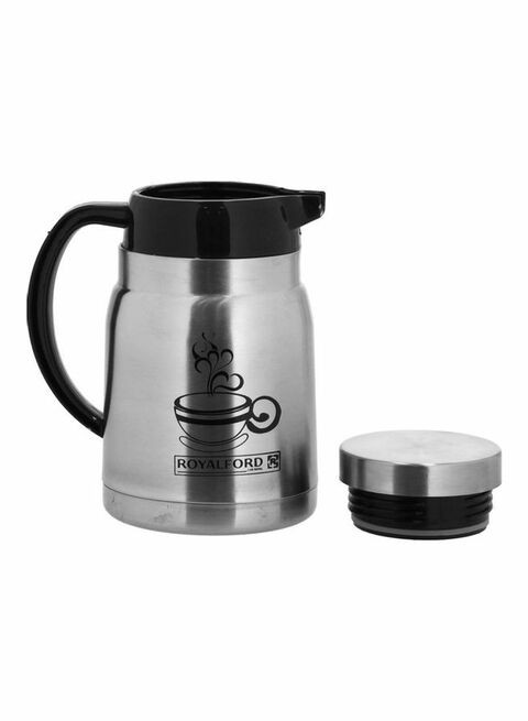 Royalford Montage Stainless Steel Coffee Pot Silver/Black