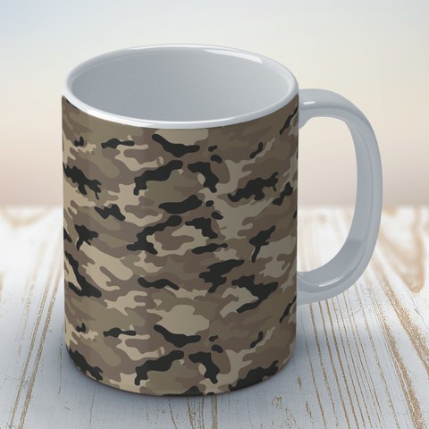 Brown Camouflage Coffee Mug