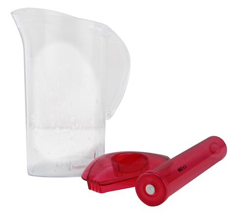 OBJE PLASTIK JUG WITH ICE TUBE, RED, POLYSTYRENE (MG-08-T)