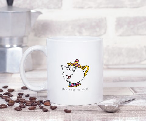 Loud Universe - Beauty and the beast 11oz Ceramic Coffee Mug Kettle Yellow Kettle Novelty Coffee Mug Gift