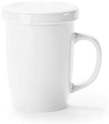 Generic 380ml Ceramic Mug With Cover Specially Designed For Tea Bags (White)