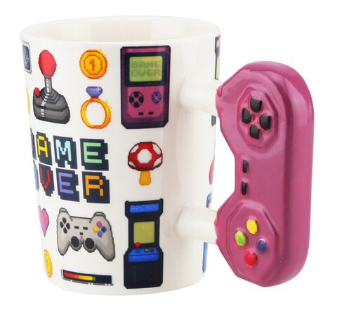 Shallow Porcelain Mug | Game Over Mug, Multicolor, BD-MUG-H14