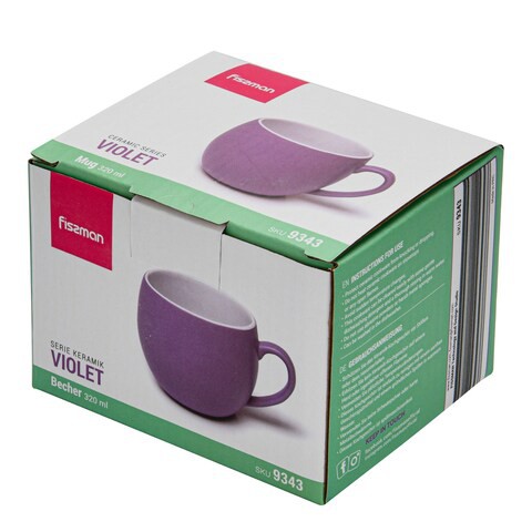 Fissman Mug 320 ml Violet - Ceramic