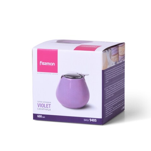 Fissman Ceramic Sugar Bowl 600 ml Violet