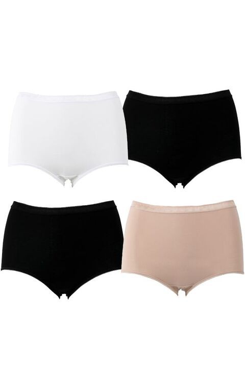 Ladies 4 pack cotton briefs with high quality and soft handfeel with Size 16