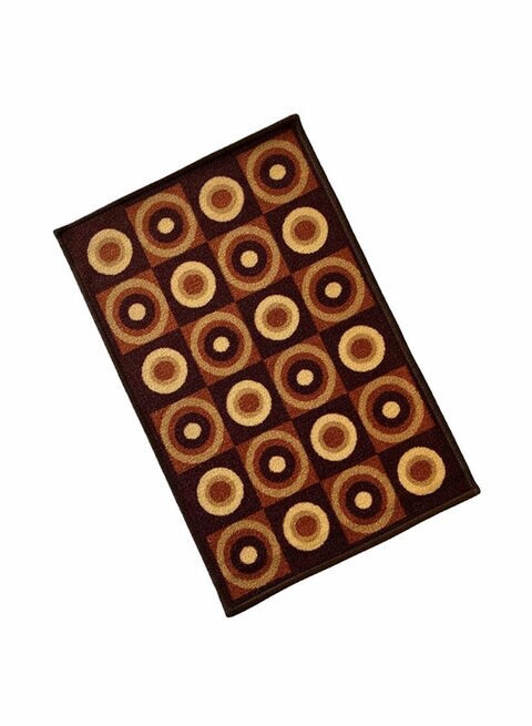 Generic Classic Printed Anti Skid Door Mat Brown 70 x 45cm