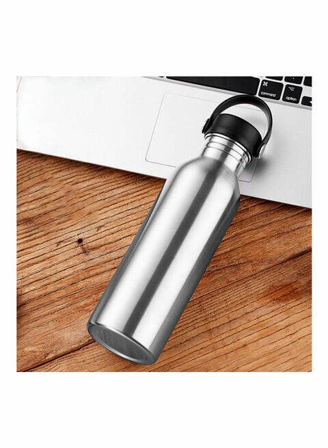 Generic Stainless Steel Water Bottle Silver/Black