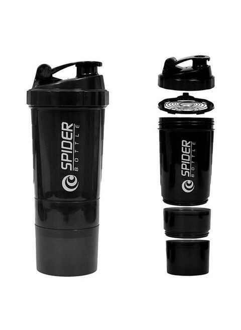 H Pro Protein Shaker Sports Water Bottle With Non Slip 3 Layer Twist Off 3oz Cups With Pill Tray, Leak Proof Shake Bottle Mixer and Protein Powder Shake Cup With Storage 0.5kg