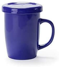 Generic 380ml Ceramic Mug With Cover Specially Designed For Tea Bags (Blue)