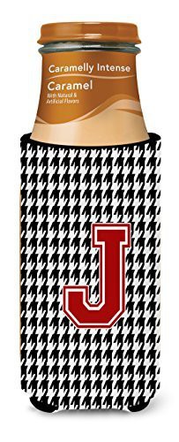 Caroline&#39;s Treasures Cj1021-Jmuk Monogram - Houndstooth Letter J Ultra Beverage Insulators For Slim Cans, Slim Can, Multicolor