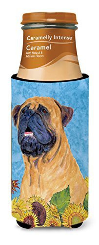 Caroline&#39;s Treasures Ss4153Muk Bullmastiff In Summer Flowers Ultra Beverage Insulators For Slim Cans, Slim Can, Multicolor