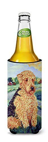 Caroline&#39;s Treasures 7096Muk Airedale Terrier Ultra Beverage Insulators For Slim Cans, Slim Can, Multicolor