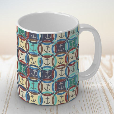 Sharon Turner: anchor pattern Coffee Mug