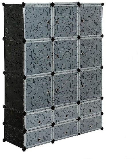 Generic Plastic Wardrobe Organizer, Cartoon Design 9 Cubes.6 Shoe Racks