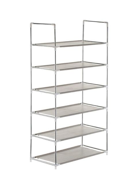 Generic 6-Tier Shoe Rack Grey 55x22x7centimeter