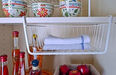 Organized Living Under-Shelf Basket - White