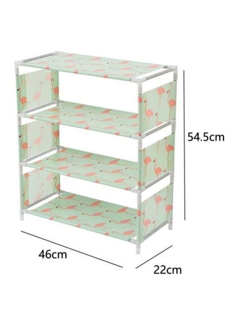 Generic 4-Layered Shoe Rack Green/Red 54.5X46X25.6Centimeter