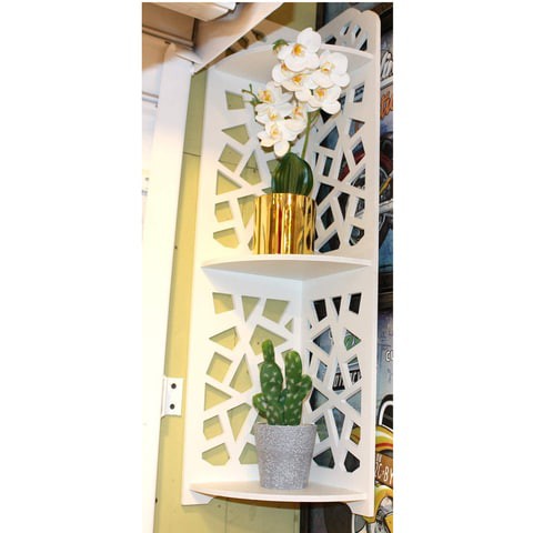 LINGWEI Multipurpose Corner Shelf Book Shelf flower Rack Stand Corner Storage Shelf Flower Pots Plants Display Organizer Kitchen Storage Organizer For Livingroom Bedroom Home