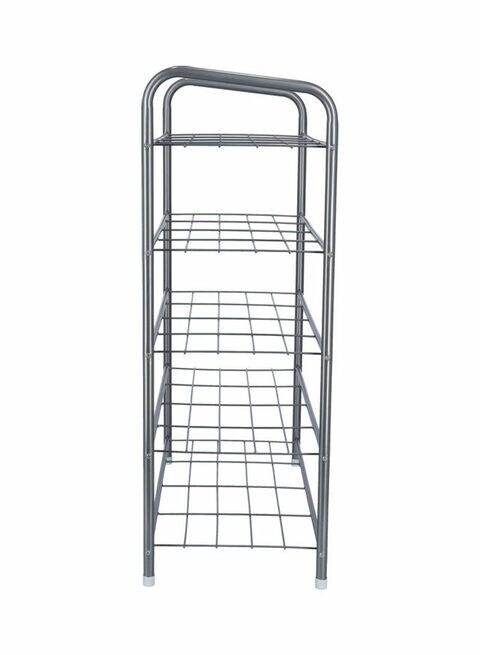 Royalford 5-Tier Shoes Rack Silver 76X29X5.7Cm