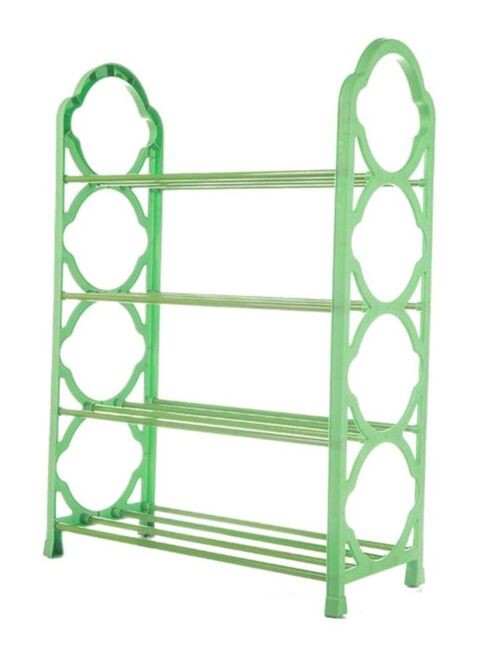 Generic 4-Layer Shoe Rack Green/White