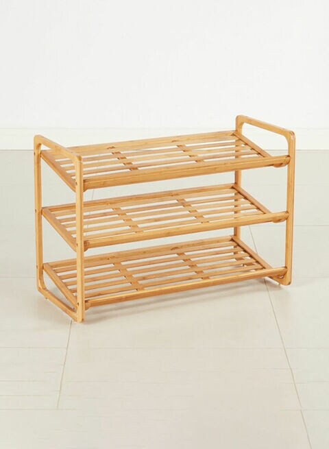 3-Tier Expandable Shoe Rack Beige