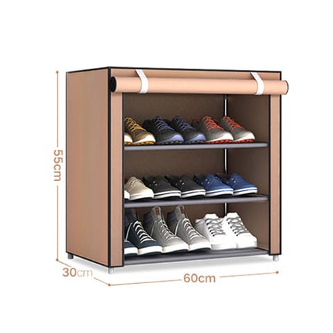 Generic-Non-woven Storage Shoe Rack Hallway Cabinet Organizer Holder 3/4/5/6/8 Layers Dustproof Assemble Shoes Shelf DIY Home Furniture