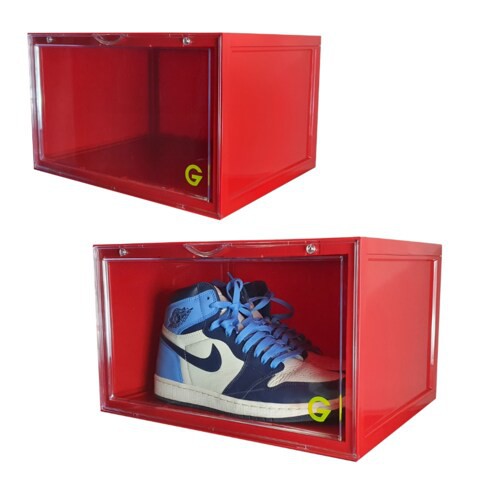 Goldedge Sneaker Storage Box Stack Up Series - Three Box Red 36cm