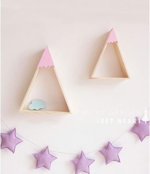 Generic Home Decor, Triangle Shelf, Pink