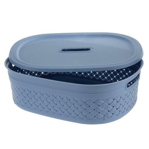 Stich Plastic Laundry Basket (39 x 30 x 14cm, Large)