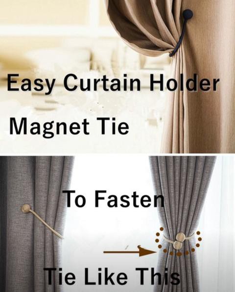 Deals For Less -  2 PcsMagnetic Tieback, Curtain Holder, Cream Color