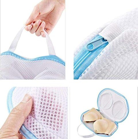 Doreen Small Bra Mesh Wash Bags for Laundry Wire-Free Brassiere Washing Machine Protector Underwear Travel Thicken Organizer Bag（GC893A）