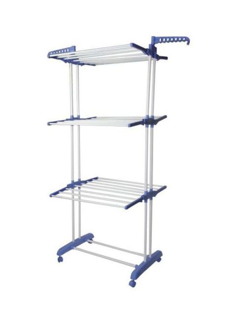 Generic Clothes Drying Rack Silver/Blue