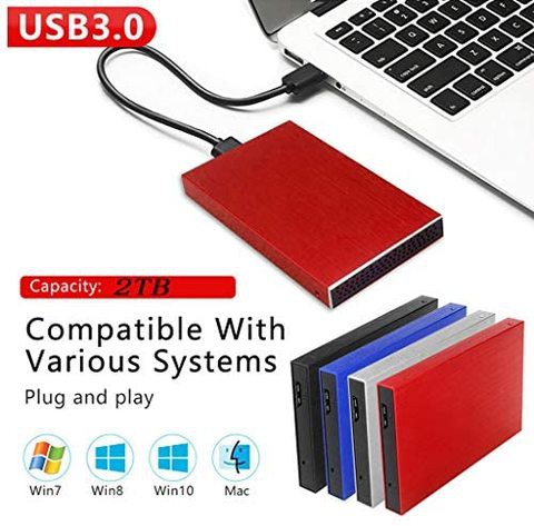 Generic - 2.5inch External Hard Drive 2TB SATA3.0 HDD Mobile Hard Disk Storage