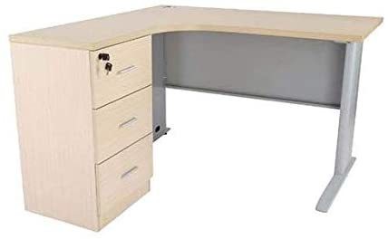 Mahmayi Stazion Modern Office Workstation Desk -W120Cms X D120Cms X H75Cms (Oak)