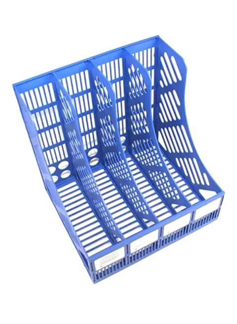 Generic Desktop Magazine Holder Deep Blue/White