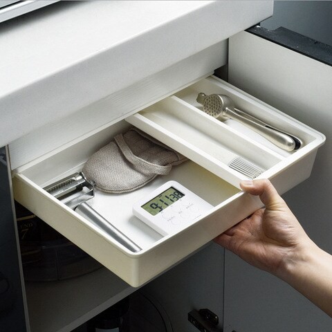 Punch-free Bottom Storage Box Drawer Type Cosmetic Storage Box Under The Table Office Home Stationery Storage Box Best