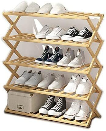 Kool Summer 5 Tier Multi Function Plant Stand Shelf Foldable Shoe Rack Storage Organizer For Home Garden Patio 70Cm