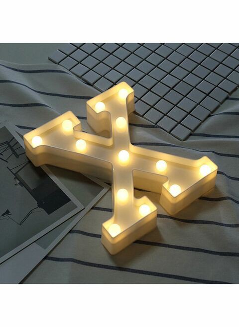 Voberry X Alphabet Led Letter Light White 22X18X4.5cm