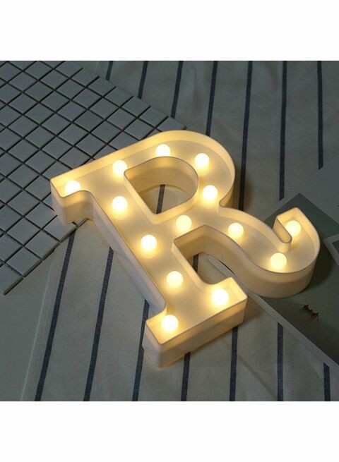 Voberry Alphabet Letter R Led Hanging Light White 22X18X4.5cm