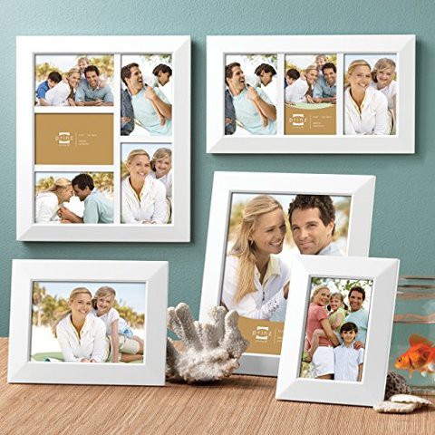 Prinz Dakota 5-Opening Collage Frame For 4-Inch By 6-Inch Photos, White