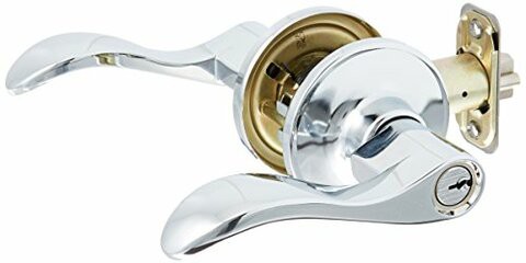 SCHLAGE J Series Seville Keyed Door Lever Finish: Bright Chrome