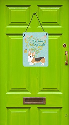 Caroline&#39;s Treasures Bb7609Ds1216 Welcome Friends Pembroke Welsh Corgi Tricolor Wall Or Door Hanging Prints, 12X16, Multicolor