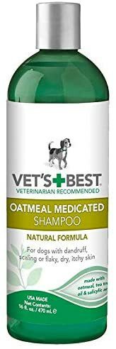 Petshopindragonmart Dog Shampoo Pet Shampoo Vet&#39;s Best Oatmeal Medicated Dog Shampoo 16-Oz 472ml