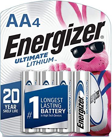 Energizer Ultimate Lithium AA Batteries, 4 Pack